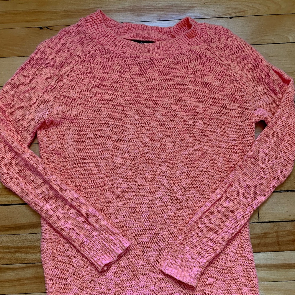 GAP Pink Slub Yarn Textured Sweater (XS)